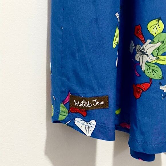 NWT: Matilda Jane - Women's Blue, Floral, Strapless Midi Dress (size XS) - Picture 6 of 7